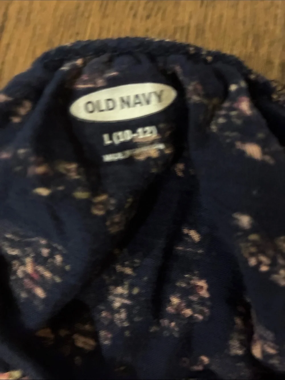 Old Navy Navy Floral Paisley Kids Blouse